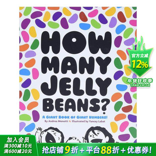 【预售】有多少颗橡皮糖？ How Many Jelly Beans? 英文儿童插画科普故事绘本 进口童书