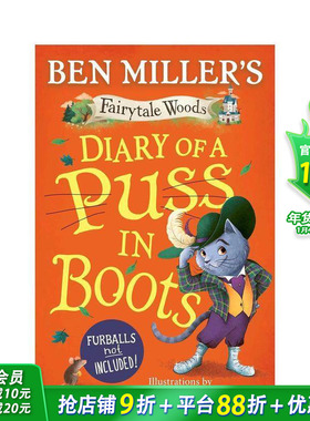 【预售】【童话森林】2穿靴子的猫日记 精装 Ben Miller英文儿童桥梁章节故事进口书 Fairytale Woods:Diary of a Puss in Boots