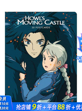 【现货】吉卜力工作室 哈尔的移动城堡：30张明信片 Studio Ghibli Howl's Moving Castle: 30 Postcards 原版明信片 正版进口书
