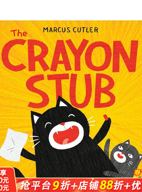 【预售】蜡笔头奇遇记 The Crayon Stub 英文儿童插画艺术启蒙绘本 进口童书