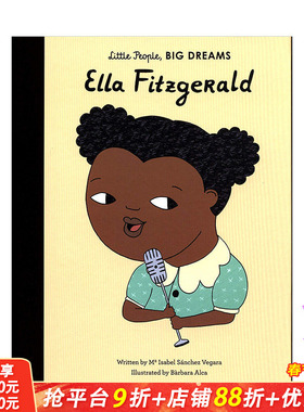 【现货】【小人物大梦想】埃拉·菲茨杰拉德Ella Fitzgerald 3-6岁美术音乐启蒙彩图英文绘本早教学前教育人物故事