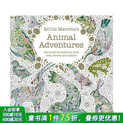 【预售】米莉·马洛塔的动物历险记 Millie Marotta's Animal Adventures 英文儿童趣味互动绘本 英语早教进口书