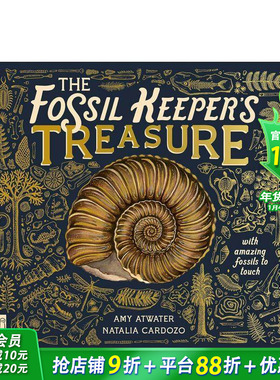【预售】化石守护者的宝藏：可以触摸的神奇化石 The Fossil Keeper's Treasure 英文儿童插画科普绘本 英语进口童书