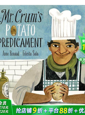 【预售】Mr. Crum’S Potato Predicament克拉姆发明了薯片 英文原版艺术绘本【善优童书】