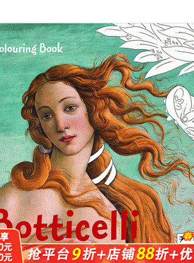 【预售】波提切利涂色书Colouring Book Botticelli 英文原版儿童艺术启蒙【善优童书】