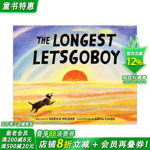 【现货】漫长的散步The Longest Letsgoboy 3-6岁儿童情感认知温馨故事绘本 心灵治愈 英文原版  Derick Wilder