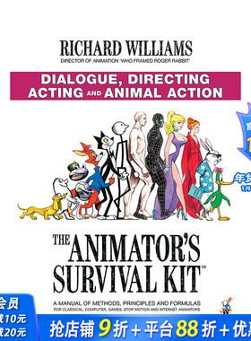 【预售】英文原版 动画师的生存工具包：对话、导演、表演和动物动作The Animator's Survival Kit 进口图书 Richard Williams