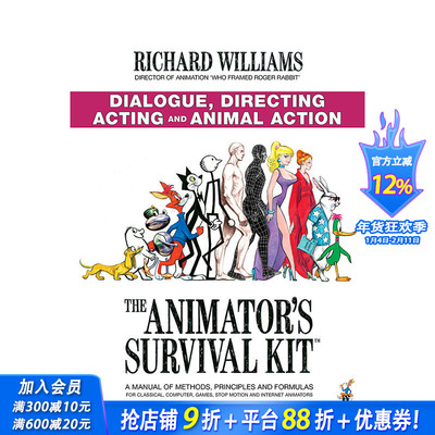 【预售】英文原版 动画师的生存工具包：对话、导演、表演和动物动作The Animator's Survival Kit 进口图书 Richard Williams