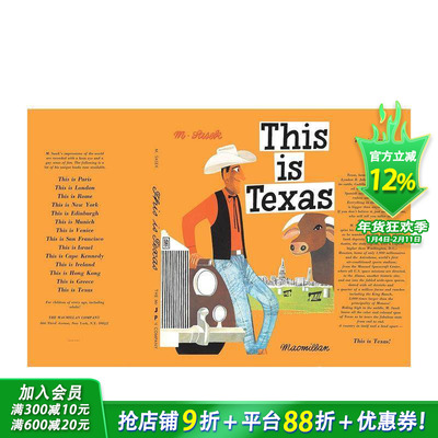 【预售】【Miroslav Sasek】这就是德克萨斯州 This is Texas 英文儿童插画故事绘本 进口童书