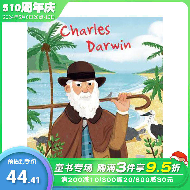 【预售】Charles Darwin（Genius）天才查尔斯·达尔文英文原版儿童艺术启蒙书籍【善优童书】