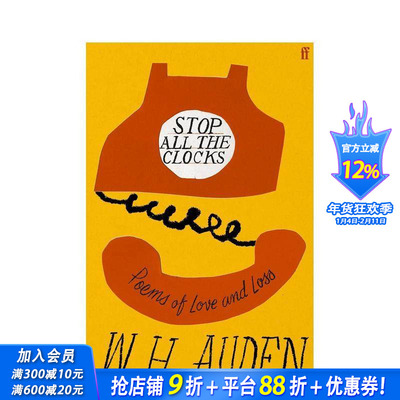 【预售】停下所有时钟：爱与失落的诗歌 S All the Clocks 原版英文诗歌 二十世纪伟大英语诗人W. H. 奥登 正版进口书