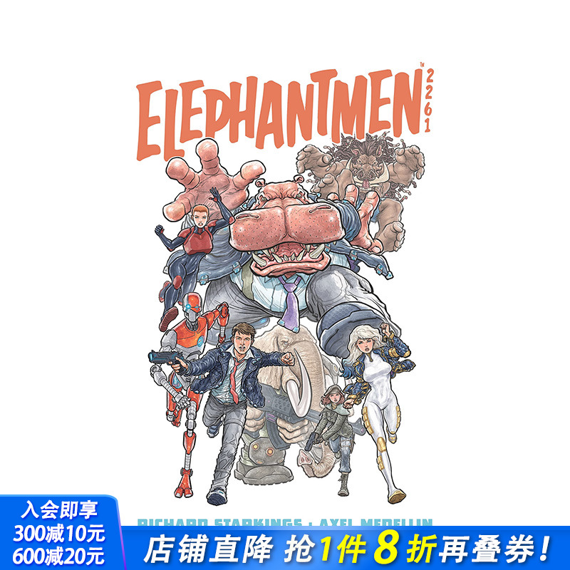 【预售】英文原版 Elephantmen 2261 Volume 1  Elephantmen 2261 Volume 1 Tpb 英文漫画 正版进口书籍画册 善优图书