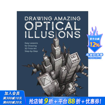 【现货】绘制神奇的光学幻象 Drawing Amazing Optical Illusions 原版英文艺术画册画集 正版进口书