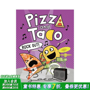 【预售】披萨饼与玉米片桥梁漫画 5 摇滚！Pizza and Taco: Rock Out!: (A Graphic Novel) 英文儿童漫画 趣味英语阅读拓展进口书