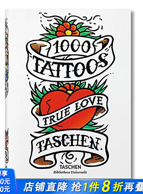 【现货】1000 Tattoos，千例文身设计 图案作品鉴赏 tattoo纹身的历史 英文原版