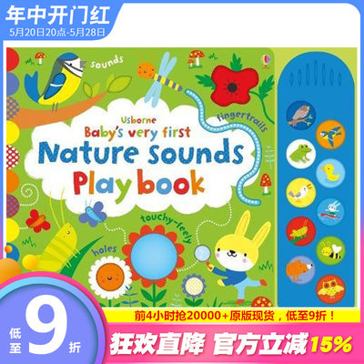 【现货】【Baby’s Very First Sounds Playbook】 Nature ，【发音玩乐书】自然  英文儿童图书【善优童书】