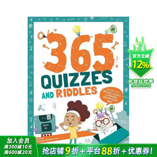 【预售】365天趣味问答：数学、逻辑与常识益智题库 365 Quizzes and Riddles  英文儿童趣味互动绘本 英语早教进口书