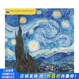 文森特·梵高风景画 进口 正版 Landscapes 预售 日历 Wall Vincent 2026年挂历 艺术创意文创周边 van Calendar Gogh