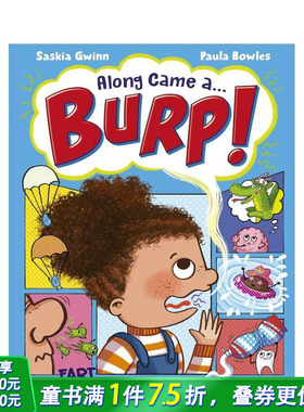 【现货】来了一个…嗝！趣味科学人体故事 Along Came a... Burp! 英文儿童插画故事绘本 进口童书