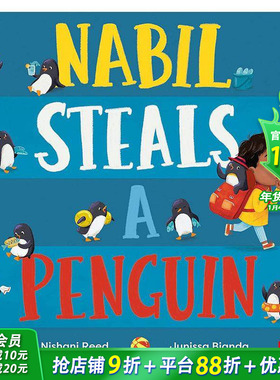 【预售】Nabil偷走小企鹅（精装） Nabil Steals a Penguin 原版英文儿童绘本 艺术插画 进口图书