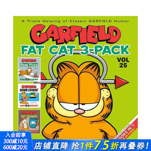 3合1 进口书 正版 预售 加菲猫 Pack Garfield 英文漫画 Fat 原版 Cat