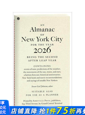 【预售】2026纽约城市年鉴 An Almanac of New York City for the Year 2026 原版英文旅行 正版进口书