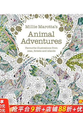 【预售】米莉·马洛塔的动物历险记 Millie Marotta's Animal Adventures 英文儿童趣味互动绘本 英语早教进口书
