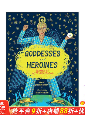 【现货】女神与女英雄：神话传说中的女性 Goddesses and Heroines 英文儿童插画故事绘本 进口童书 T&H