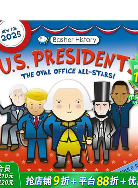 【现货】巴舍历史：美国总统 Basher History: US Presidents: Oval Office All-Stars 英文儿童插画科普绘本 进口童书