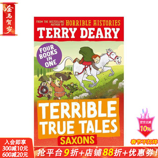 【预售】【糟糕又真实的故事】撒克逊人Terrible True Tales:Saxons历史科普 英文儿童桥梁章节故事书 可怕的历史作者Terry Deary