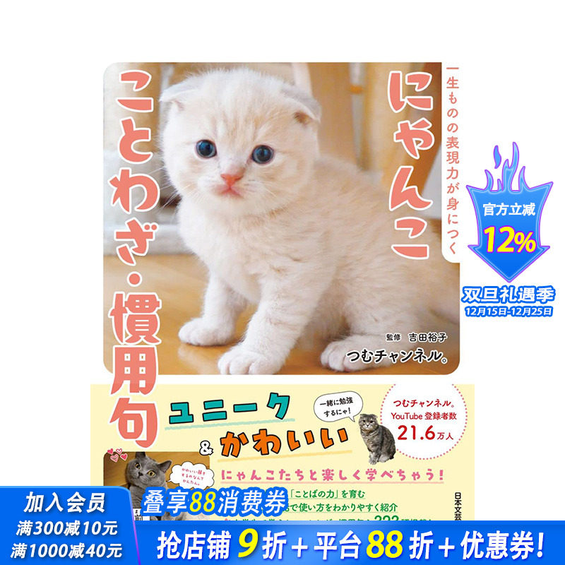 【现货】日文原版 与可爱猫咪一起学习谚语·惯用句にゃんこ ことわざ・慣用句 语言学习 日本进口正版图书