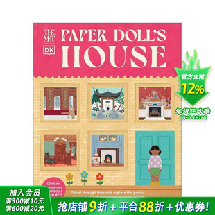 【预售】【DK大都会博物馆】大都会纸偶屋 【DK The Met】The Met Paper Doll's House 英文儿童趣味互动绘本 英语早教进口书