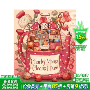 【现货】鼠鼠查理打扫房间 Charley Mouse Cleans House 英文儿童插画故事绘本 进口童书 Red Comet Press#