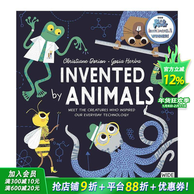 【预售】动物发明家：见识那些启发我们日常科技的生物Invented by Animals 12岁以上人文科学早教启蒙绘本 英文原版【善优童书】