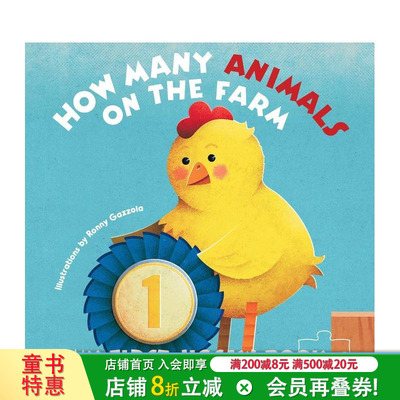 【预售】我的拼图书：农场动物有几只 My First Jigsaw Book:How Many Animals on the Farm?英文儿童趣味互动绘本 英语早教书