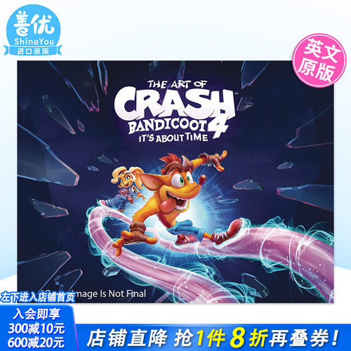 【预售】古惑狼游戏设定集 4 英文原版 The Art of Crash Bandicoot 4 艺术画集 - 封面