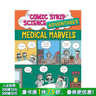 平装 STEAM知识科普Comic 英文儿童插画科普绘本 预售 进口童书 Adventures 科学大冒险漫画系列：医学奇迹 Science Strip