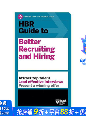 【预售】【哈佛商业评论指南系列】招聘和雇佣指南 HBR Guide to Better Recruiting and Hiring 原版英文商业行销 正版进口书