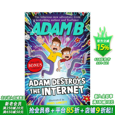 【现货】亚当摧毁了互联网 Adam Destroys the Internet 英文儿童插图初级桥梁章节故事书 进口童书