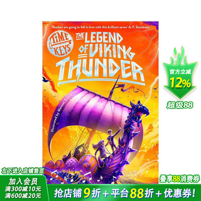 【预售】【时间之钥】#2：维京雷霆传奇 【Time Keys】The Legend of Viking Thunder 英文儿童历史探险小说故事书 英语拓展阅读