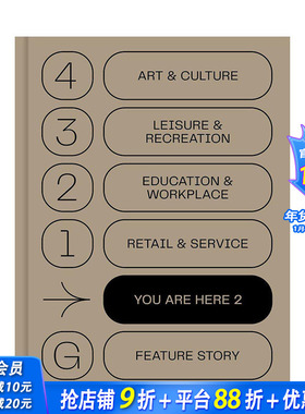 【预售】英文原版 你在这里2：新标志设计 A New Approach to Signage and Wayfinding 字体图案标志平面设计 正版进口图书画册