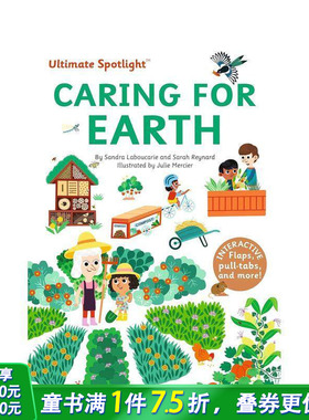 【现货】【翻翻立体书】英文原版 关爱地球Ultimate Spotlight:Caring for Earth 自然科普知识百科 精装艺术插画绘本 6岁+