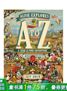 【预售】书虫阿尔菲大探索 互动式找找书 Alfie Explores A To Z 英文儿童趣味互动英语早教进口童书