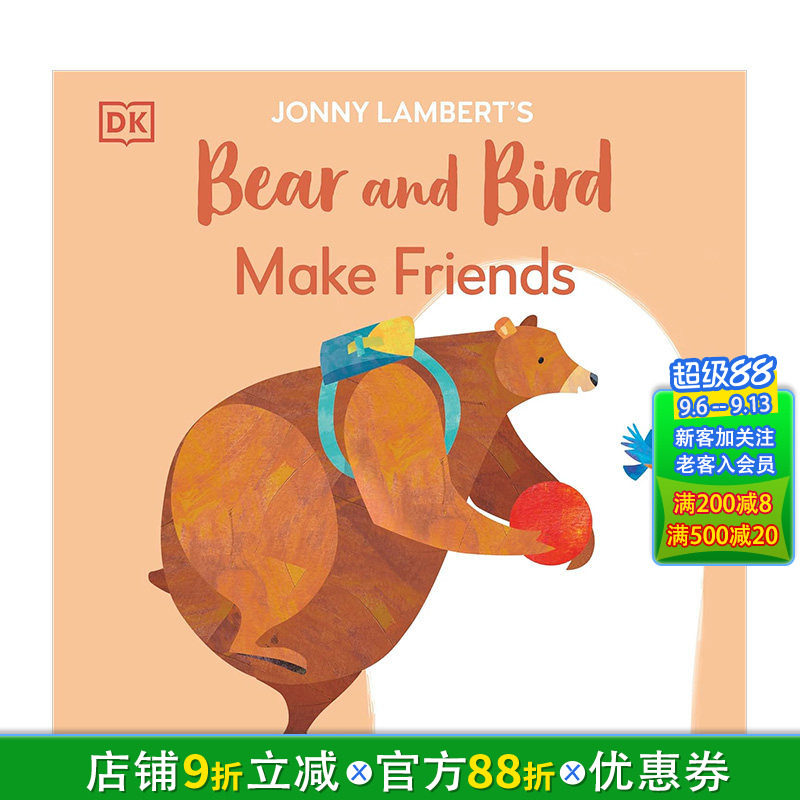 【预售】【约翰尼&middot;兰伯特的熊和小鸟】交朋友 平装  Jonny Lambert's Bear and Bird: Make Friends英文儿童插画故事绘本进口童书