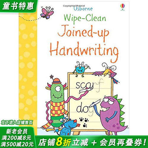 【现货】Wipe-Clean Joined-up Handwriting,可擦本 连笔书写 儿童英语练习书 英语启蒙早教【善优童书】