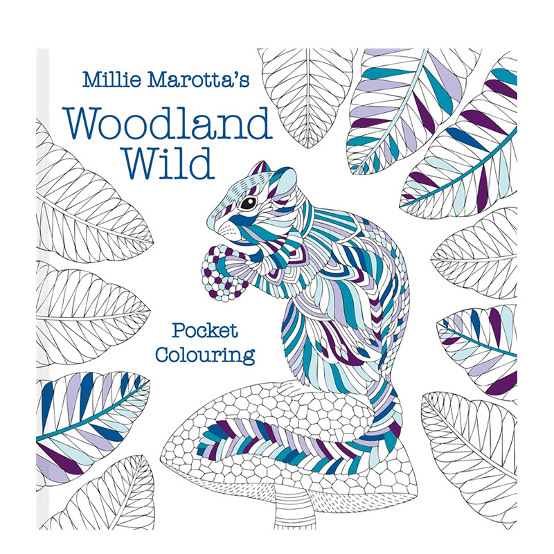 【现货】英文原版 米莉·马洛塔的林地荒野口袋涂色本 Millie Marotta's Woodland Wild pocket colouring 儿童趣味互动游戏书