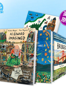 【现货多册选拍】爱德华的想象/桥/公园/万物皆星尘  Marc Majewski作品 As Edward Imagined 英文儿童插画故事绘本进口童书