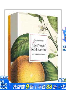 【预售】北美树木 详解笔记卡套装 The Trees of North america Detailed Notecard Set 原版英文艺术插画原画设定集 正版进口书