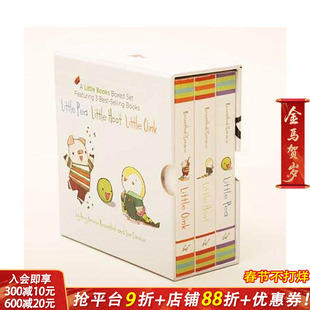 【预售】A Little Books Boxed Set Featuring Little Pea, Little Hoot, Little Oink英文儿童绘本（套书3册）适合3-6岁
