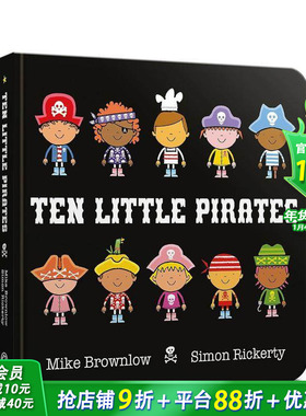 【预售】十个小海盗 【Ten Little】Ten Little Pirates 英文儿童插画故事绘本 进口童书 趣味数数启蒙 幼儿认知与语言开发